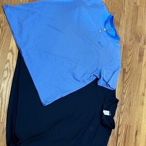 Nike Men’s Light Blue Short-Sleeve Henley and Adidas Navy Polo. Both 2X EUC